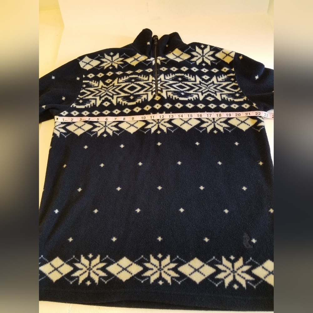 Lauren Ralph Lauren Men's Fleece Fairie Isle Pullover Top Navy Size Medium - Picture 8 of 10